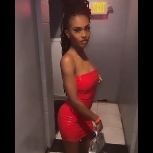 Don't Miss Out Latex Mini Dress - Red
Size: XS